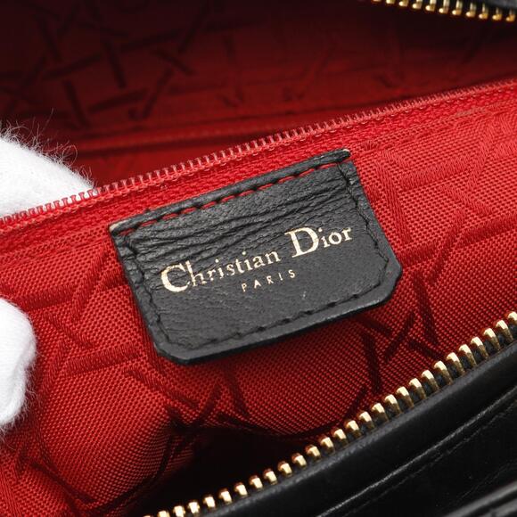 Christian Dior Lady Dior Cannage Handbag Leather Black - Picture 4 of 10